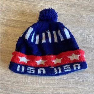 VINTAGE Marceau USA Flag Red White Blue Knit 80s